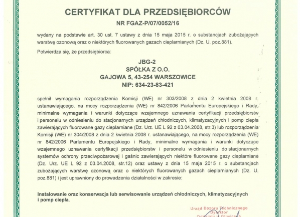 Certificato FGAZ